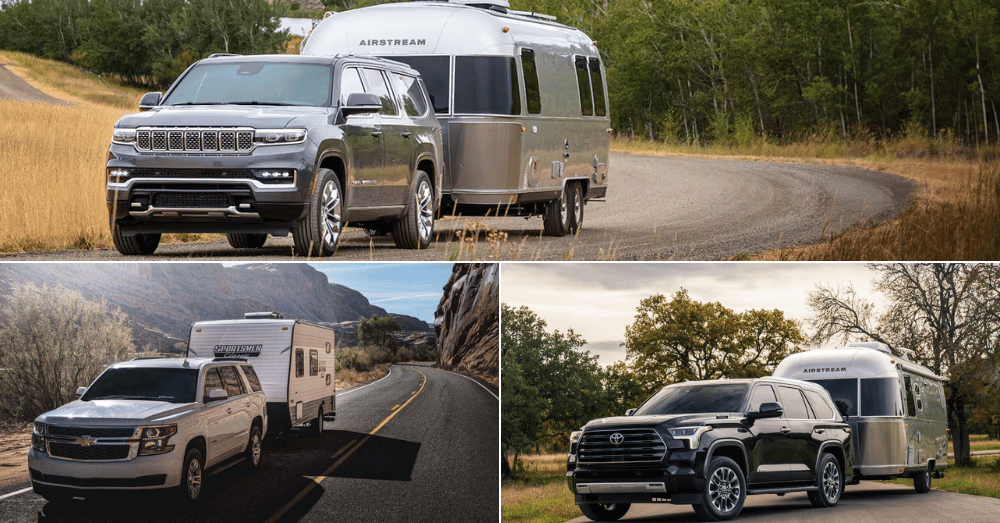 Top 3 SUVs for Towing RVs - Grand Wagoneer - Chevy Tahoe - Toyota Sequoia